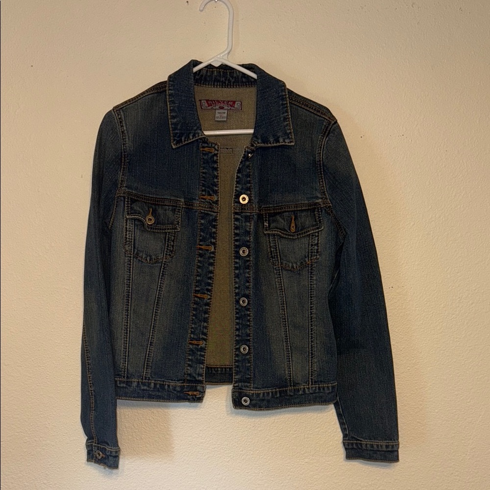 Silver Dark Blue Denim Jacket